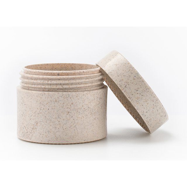 Wholesale Multi color wheat biodegradable cosmetic containers Recyclable Wheat Straw Cream Jar With Screw Cap 50g 100g 150g 250g