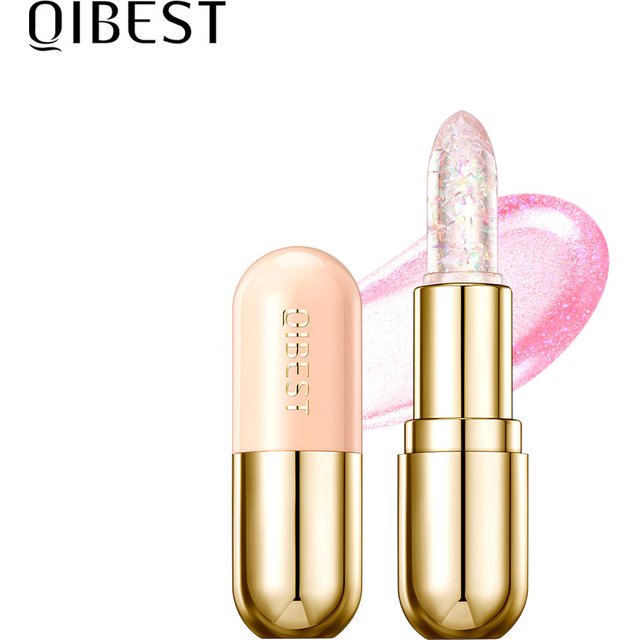 QIBEST 4 colors lighten lip lines and prevent dryness and cracking color-changing lipstick jelly warm lipstick