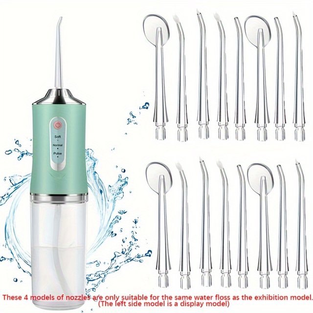 16pcs Dental Hygiene Kit - Includes Standard & Orthodontic Nozzles For Effective Teeth Cleaning And Oral Care