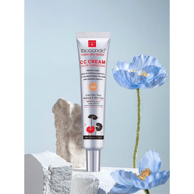 45ml Color Correcting CC Cream Facial Centella Asiatica Repair BB Cream Natural Concealer Whitening Liquid Foundation Cosmetics