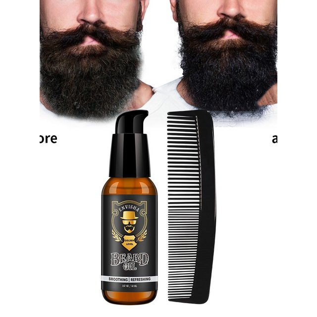 ENVISHA Growth Natural Beard Oil Thicker More for men Treatment Beard Care Hair Loss Conditioner Fast Enhancer Maintenance