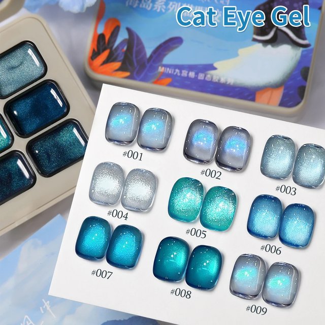 New Japanese Style Blue Glass Magnetic Cat Eye Gel Nail Gel Palette Gel Nail Polish Nail Art Manicure Varnis Semi Permanent Gel