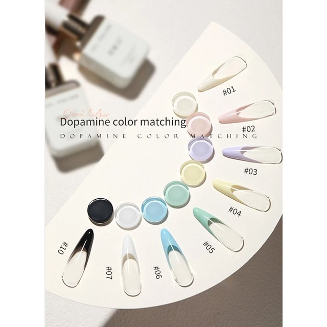 12ml One Second Leveling French Style Nail Polish Glue 2025 New High Saturation Crisperding French Style Painting Nail Salon