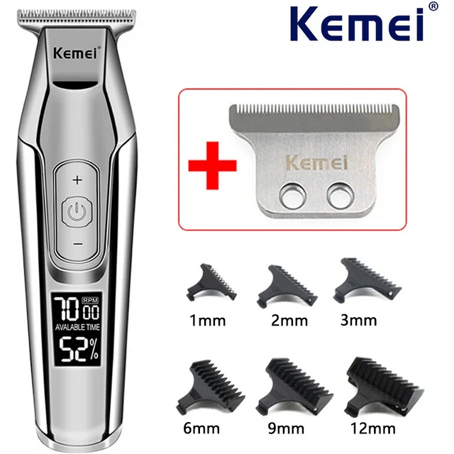 Kemei Hair Clipper KM-5027 Or Blade Trimmer for men Adjustable Speed LED Digital Hair Clipper Carving Clippers Electric Razor