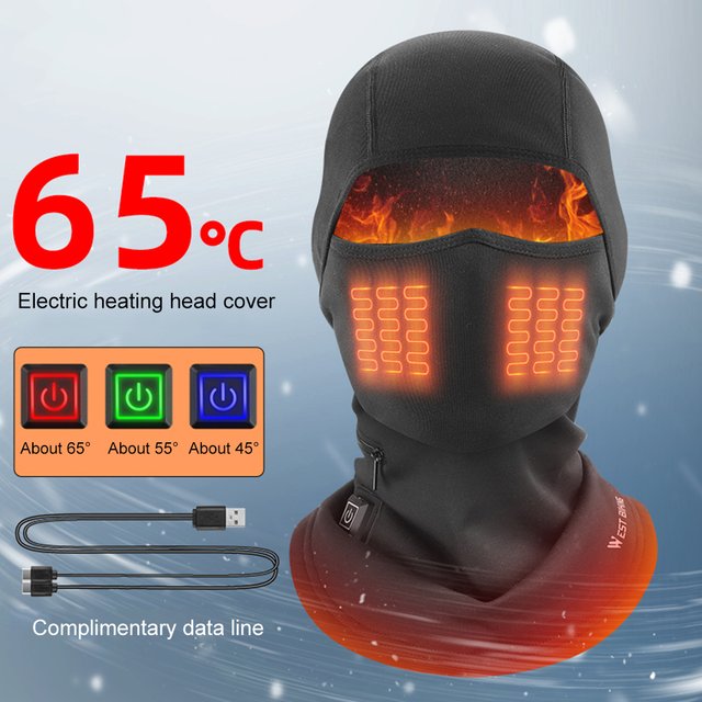 Cagoule de cyclisme confortable, masque facial chauffant, coupe-vent pour le Ski, la moto