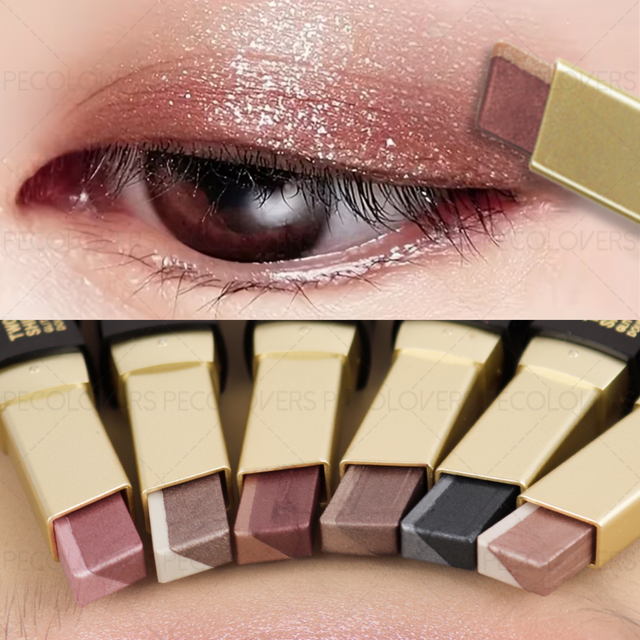 1PC Two-Color Eyeshadow Stick - Pearlescent Shimmer & Matte, Daily Use