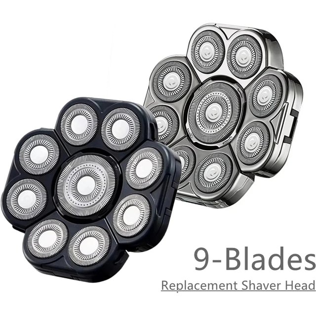 9D Razor Replacement Head, Universal Replacement Blade Head, 9-blade Men's Electric Razor, Men's Electric Razor Premium Parts