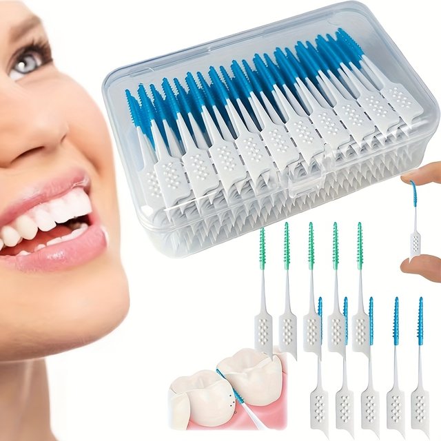40/200 Soft Glue Interdental Brush, Straight Interdental Brush, Orthodontic Correction Interdental Brush, Disposable Toothbrush