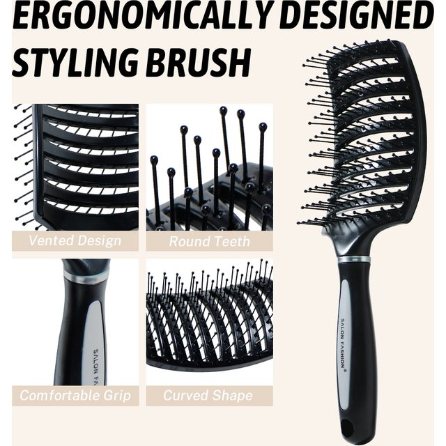 Hair Brush Hair Comb Detangling Hair Brush Bristle&Nylon Women Wet Massage Comb Curly Hairdressing Salon Styling Tools