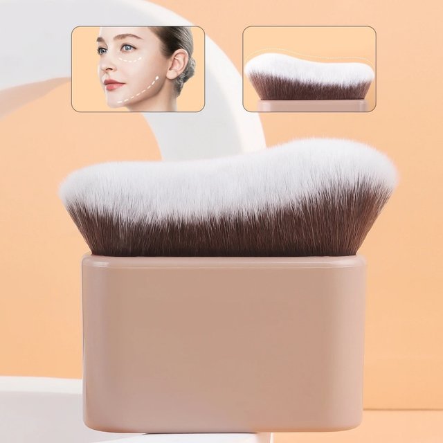 1Pcs Creative Wave Foundation Brush Soft Cosmetic Makeup Brush Portable Face Blending Professional Make Up Tool for Daily Travel
