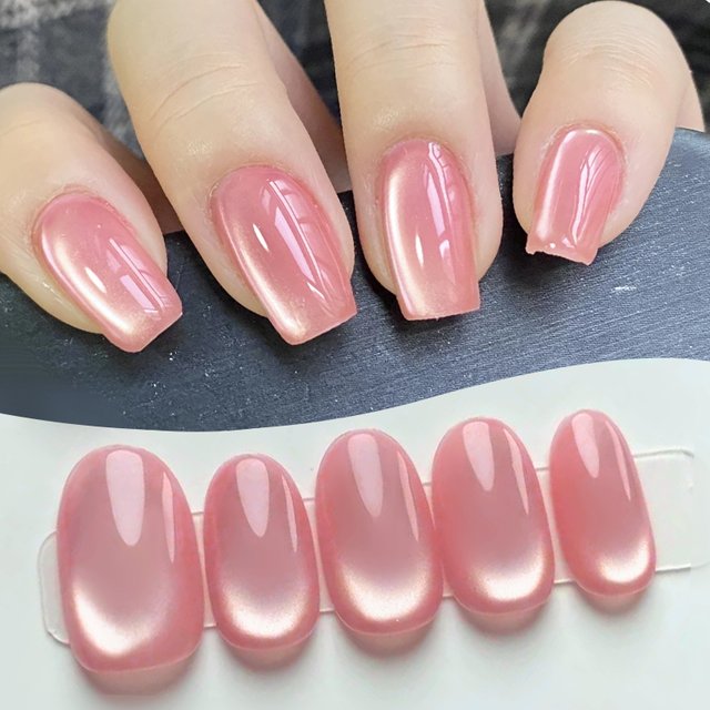 BORN PRETTY 10ml Pink Glass Cat Magnetic Gel Nail Polish Semi Permanent Soak Off UV LED Varnish Syrup Nail Supplies