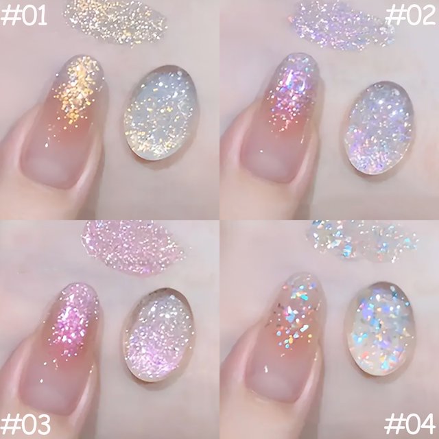 1-12pcs TC Dream Fairy Sequin Gel Nail Polish 2026 Whitening Super Glitter Fine Glitter Nail Salon Exclusive Essential Nail Art