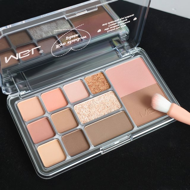 12‑Color Multi‑Functional Eyeshadow Palette, Eyeshadow & Dual‑Tone Blush All‑In‑One Makeup Palette,Matte Shimmer for Daily Party
