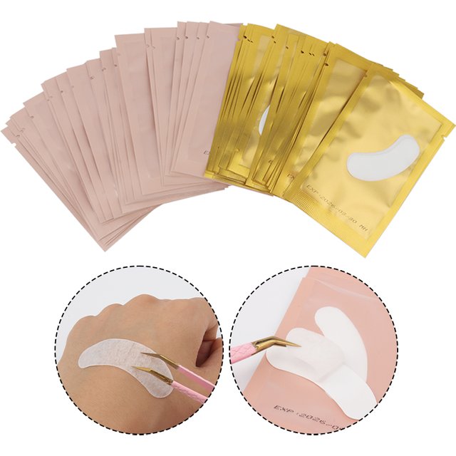 50 Pairs Eye Patches Under Eye Gel Pads Fake Lashes Stickers Wraps Eyelash Extension Supplies For Building Eyelid Makeup Tools