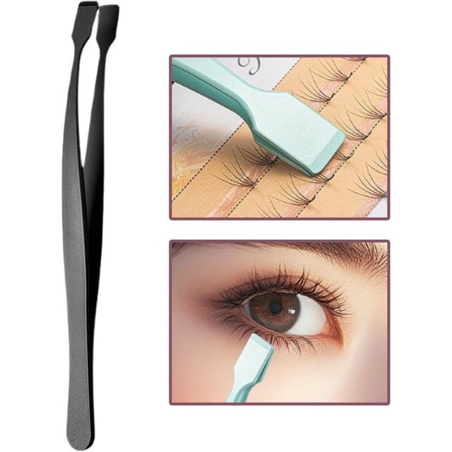 Precise Professional Makeup Tool Lash Applicator Tool Eyelash Cluster Non Slip Applicator Tweezers for Travel Salon Separating