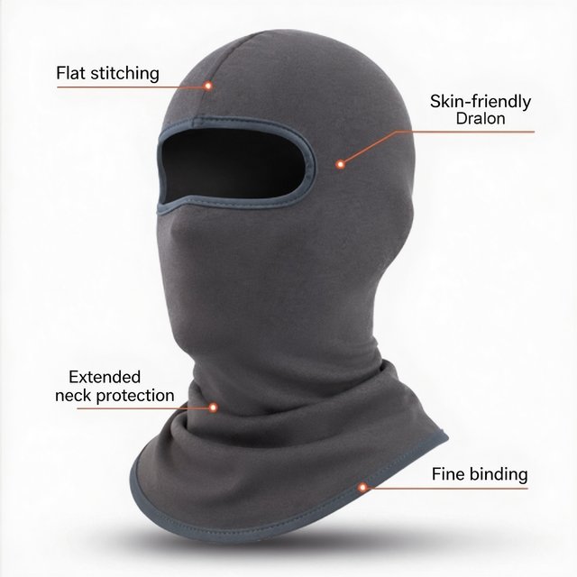 Winter Cycling Thermal Balaclava Dralon Skin-friendly Ski Face Mask Windproof Full Face Cover Motorcycle Helmet Liner For Riding