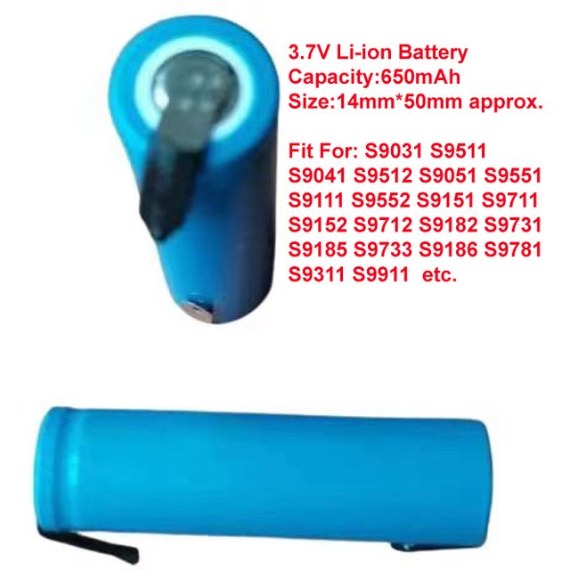 3.6V Li-ion 14*50mm 800mAh Rechargeable Battery For Philips S9311 S9321 S9511 S9512 S9090 S9111 S9800 S9911 S9988 Electric Razor