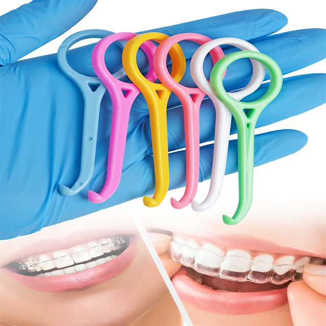 6pcs Dental Removal Tool Plastic Hook Nice Orthodontic Aligner Remove Invisible Removable Braces Clear Aligner Oral Care Tools