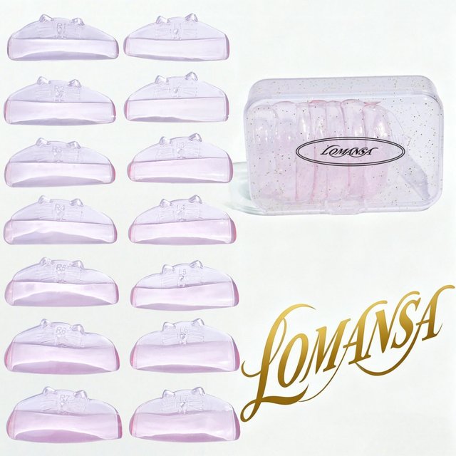 Lomansa 14Pcs C Curl Silicone Eyelash Perming Pad Lash Extension Supplies Makeup Accessories Eyelash Extension Lash Lifting Tool