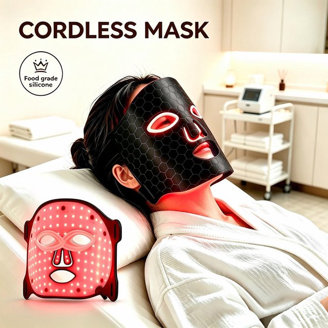 7 Colors LED Face Silicone Mask Flexible Facial Beauty LED Mask Photon Light Skin Whitening Skin Revitalizing Skin Maintenance
