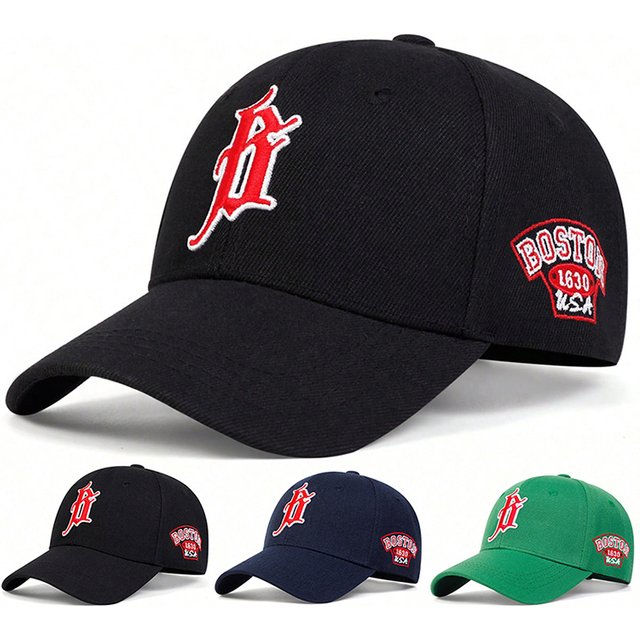 Unisex B letter Embroidery Baseball Caps Spring and Autumn Outdoor Adjustable Casual Hats Sunscreen Hat Sports Cap