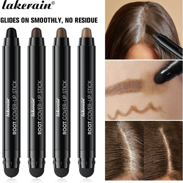 Lakerain Hair Dye Pen Men Women Precise Gray Coverage Stick Smudge-Resistant Long-Lasting Makeup Smooth Application Dye Stick
