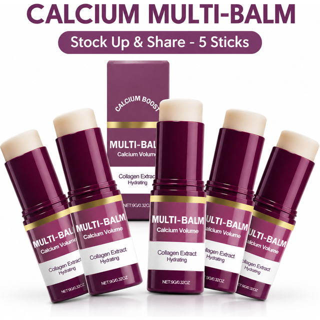Calcium Multi Balm Stick Collagen Hydrating Glow Face Neck Moisturizer Portable Skin Care Stick for women Daily Hydration Use