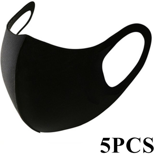 Masque facial Ice InjMask pour adultes et enfants, anti-poussière, lavable, réutilisable, unisexe, protection de voyage en plein air, printemps, été, 5 pièces