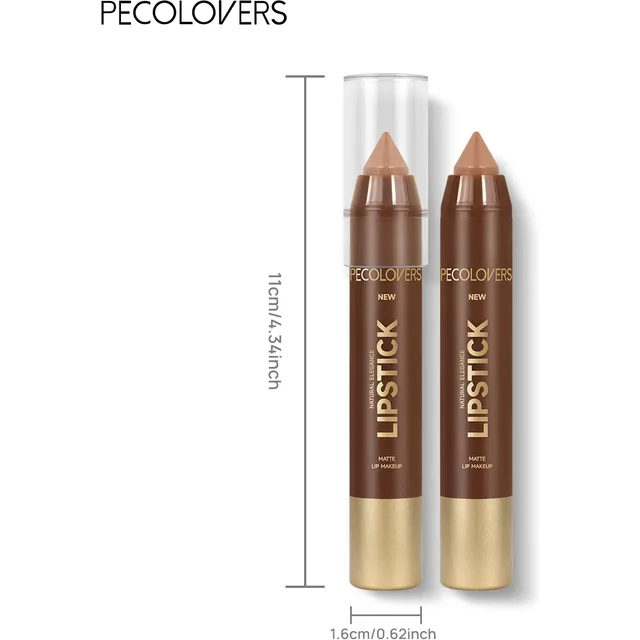 Matte Lipstick Pencil Waterproof Long Lasting Non-Stick Cup Lip Stain Tint Cosmetic Nude Lipstick Pen Makeup