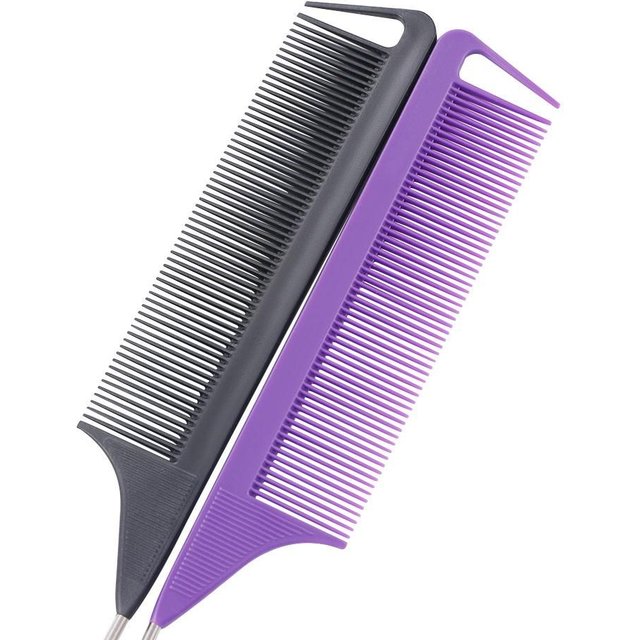 Stainless Steel Straight Hairdressing Anti-static Styling Tool Hair Tail Comb Hair Brush Pin Tail Combs