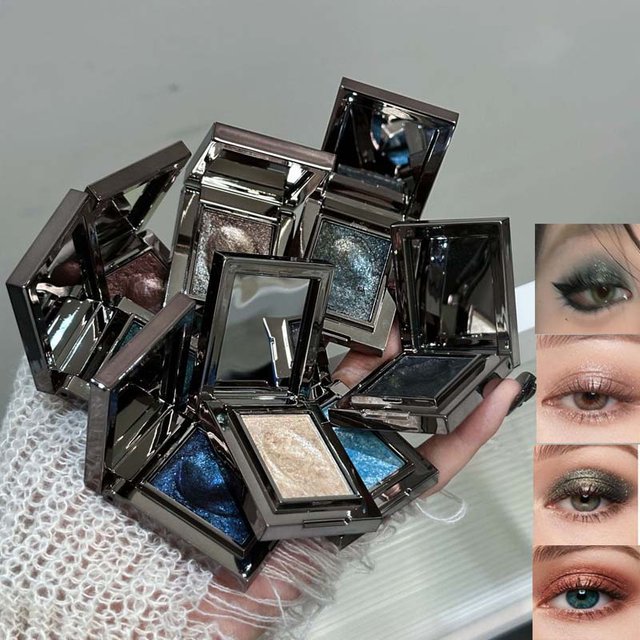 Metallic Glitter Pearlescent Eyeshadow Cream Chameleon Sparkling Mashed Potato EyeShadow Shimmer Brightening Highlighter