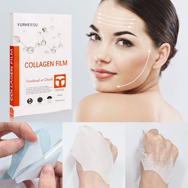 Collagen Film Water Soluble Moisturizer Essence Patch Collagen Soluble Mask Skin Care Product: 3PCS