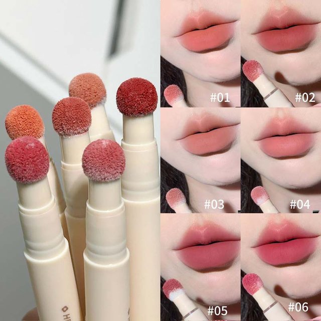 Velvet Matte Lip Cream Soft Mist Lip Tint with Sponge Applicator - Long Lasting High Pigment Non-Drying for Daily & Party Use