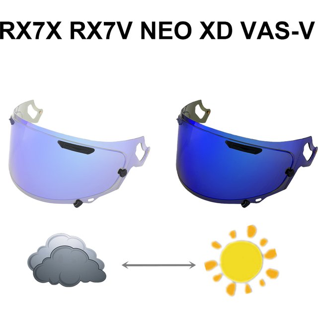Bouclier facial pour casque photochromique bleu RX7X, pour RX-7X CORSAIR-X RX-7V RX7V NEO XD VAS-V VECTOR-X Vector X Defiant-X Defiant X