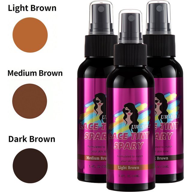 Lace Tint Spray For Wigs, Waterproof Lace Tint Melting Mousse Spray Concealer For Lace Closure Front Wigsg Maintenance