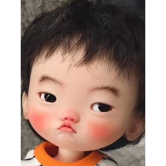 New 1/6 BJD Doll Head Big Head No Makeup Resin Material Doll Accessories Cute Doll Gifts