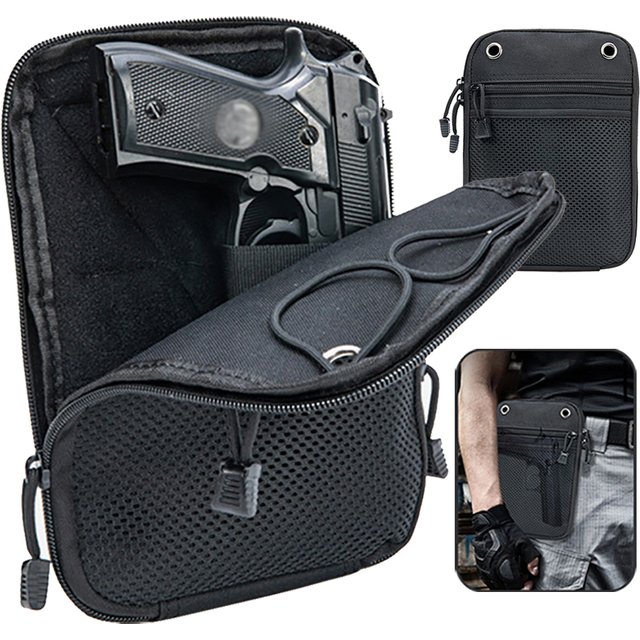 Étui pour pistolet dissimulé tactique d'extérieur Molle, pochette pour magazines EDC pour pistolets universels, étui de transport, sac banane de taille