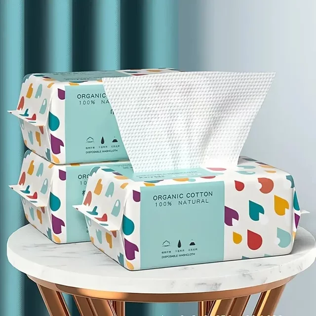 30pcs Disposable Thick Cotton Face Towel Make Up Soft Removing Wipes Dry Cleanser Towelettes for Skin Care Dry and Wet Use