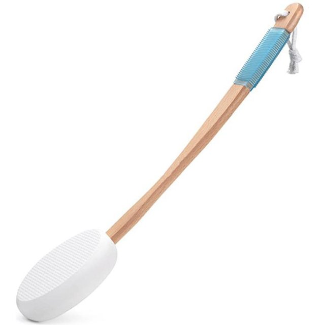 Multi-Function Lotion Sunscreen Ointment Applicator Silicone Long Handle Body Cleaner Shower Brush Sunscreen Back Applicator
