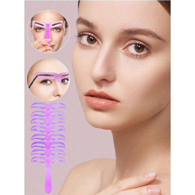 8-In-1 Reusable Eyebrow Template Set, Eyebrow Template Tool, Eyebrow Makeup Model Tool And Accessories