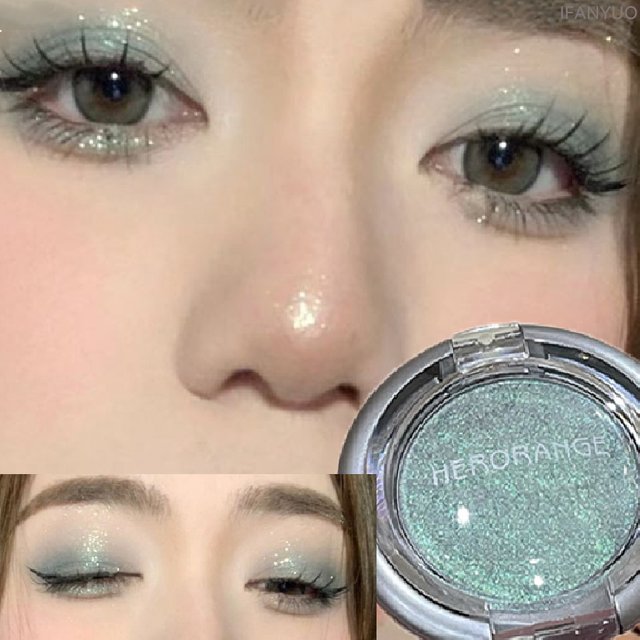 Smoky Pearl Glitter Eyeshadow Green Black Purple Shimmer Silkworm Highlight Creamy Monochrome Eye Shadow Matte Palette Makeup