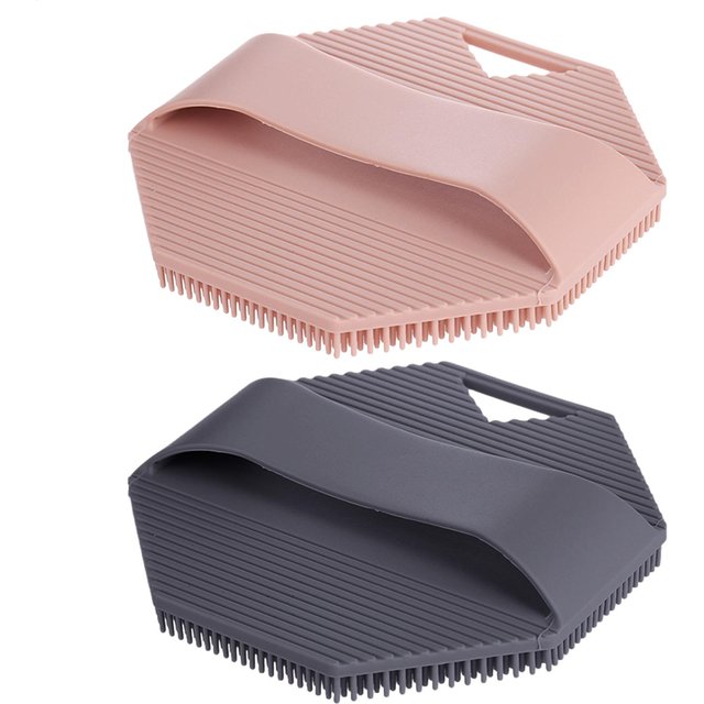 1PC Silicone Body Scrubber Bath Shower Bath Brush for Body Massager Bast Exfoliating Silicone Bathing Scrubber Body Brush
