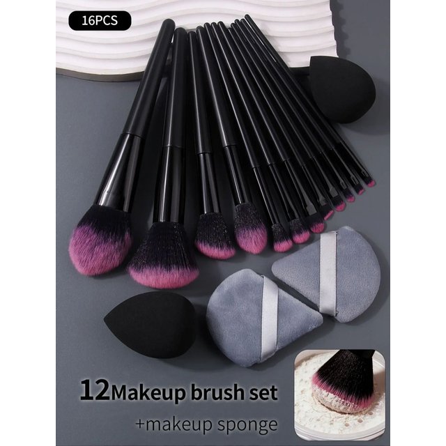 16PCS Professional Makeup Brush Set - Soft Fluffy Cosmetic Brushes for Foundation, Powder, Eyeshadow & Blending , Beauty Tools