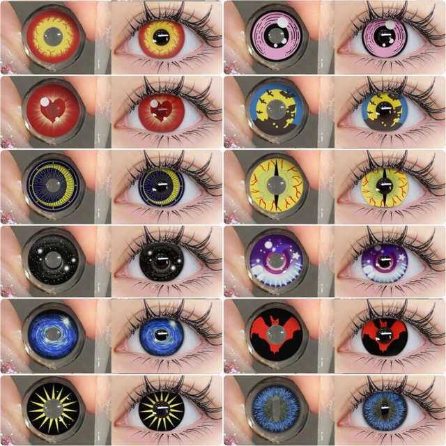 EYESHARE Color Contact Lenses For Eyes 1Pair Anime Cosplay Colored Lenses Blue Halloween Lenses Contact Lens Beauty Makeup