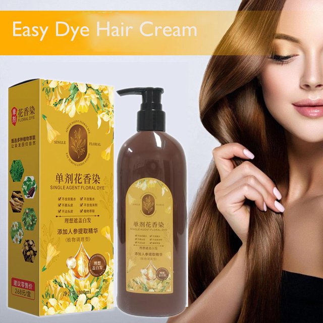 Shampoing de teinture capillaire naturelle longue durée, teinture de parfum Floral à dose unique végétale pour couverture de cheveux gris pour femmes et hommes