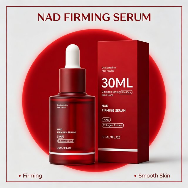 Collagen Firming Face Serum with NAD Boosting Look Skin Elasticity Smooth Fine Lines Hydrating Makeup Base Daily Use 30ml
