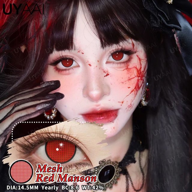 UYAAI 1 Pair Colored Contact Lenses for Eye Vika Series Color Cosmetic Halloween Contacts for Cosplay Eyes Lenses