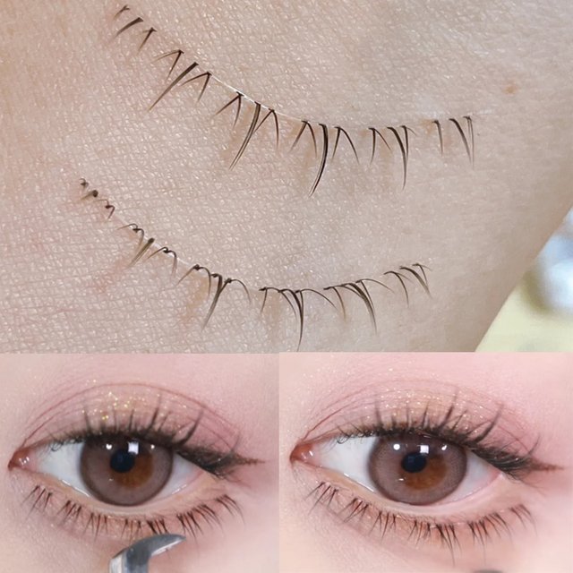 5 Pair Natural Lower Eyelashes Makeup Soft Handmade Clear Thin Band Under False Lashes Strip DIY Eyelashes Extension Beauty Tool