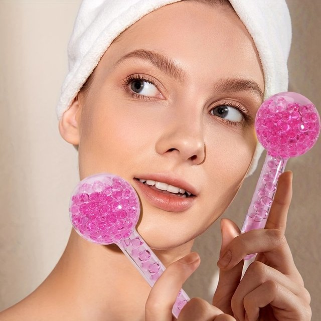 2Pcs Box Globes For Facials Cooling LCE Balls For Face LCE RollerFacial Massager Freezer LCE Globes Tool For Face And Eyes