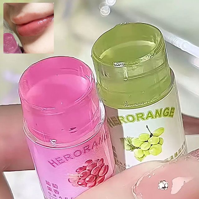 Transparent Fruit Lip Balm Lip Care Moisturizing Fade Fine Lines Grape Green Apple Jelly Lipstick Anti-drying Hydration Makeup